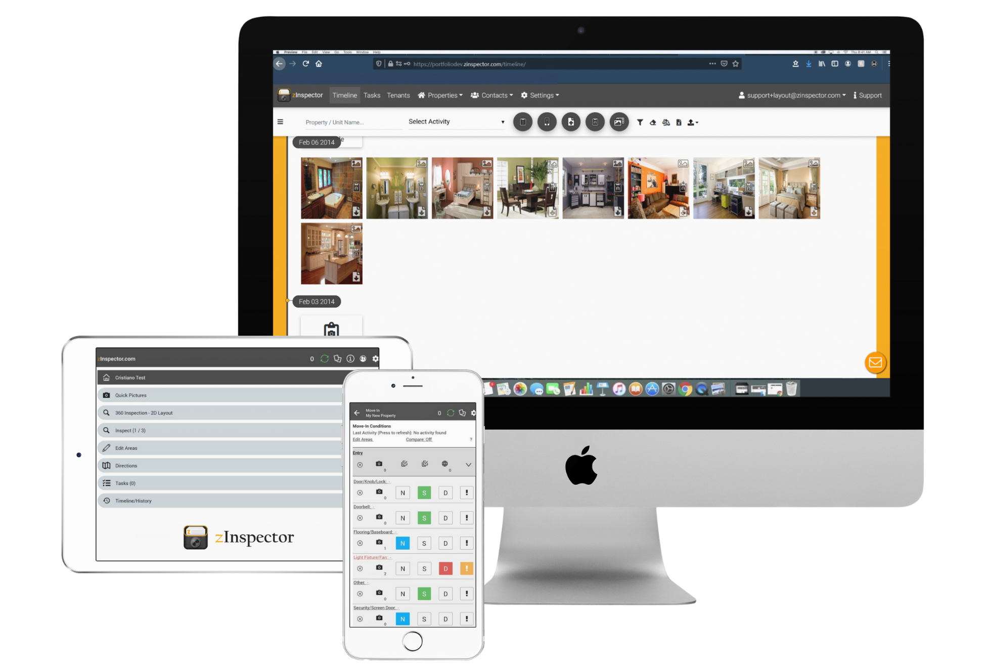 zInspector app on devices